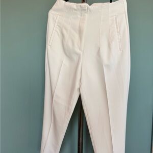 Zara Cream High-Waisted Pants